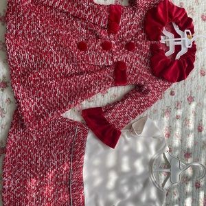 Blueberi gold coat and dress 3t BNWOT